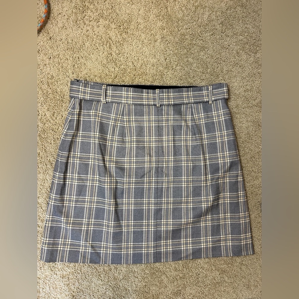 EUC Loft plaid belted skirt. Size 12